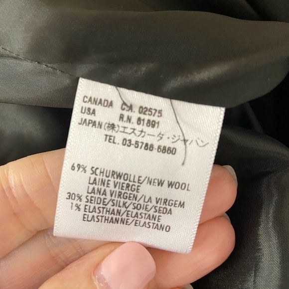 Escada Vintage Wool/Silk Classic Blazer Jacket Gray size 14 workwear office - Picture 7 of 7